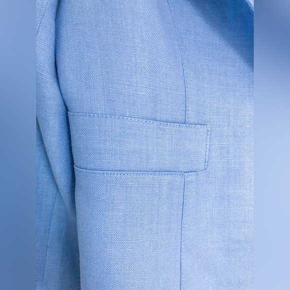 Smythe Duchess Periwinkle Blue Linen Blazer - Picture 12 of 16